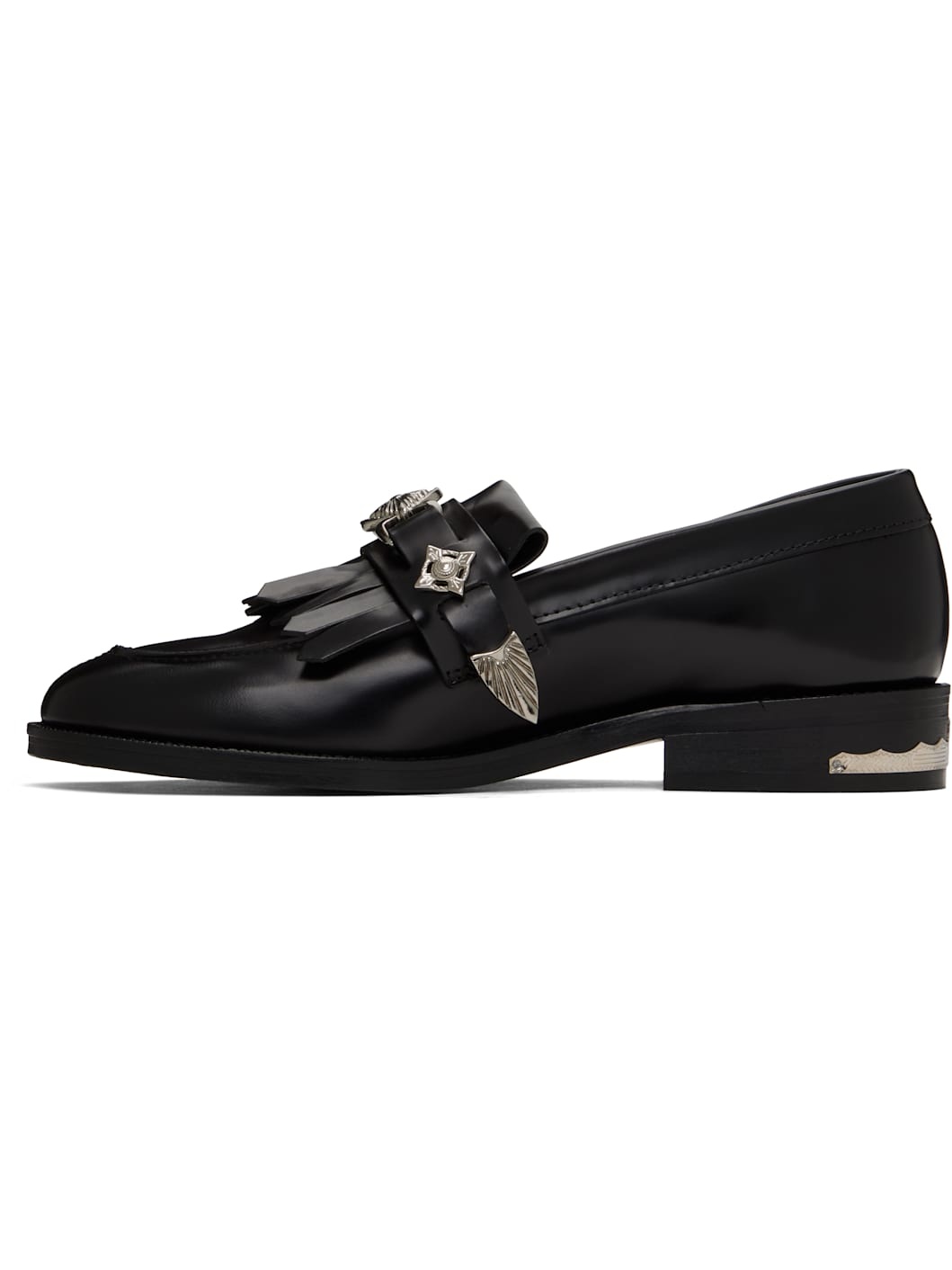 Black Metal Loafers - 3