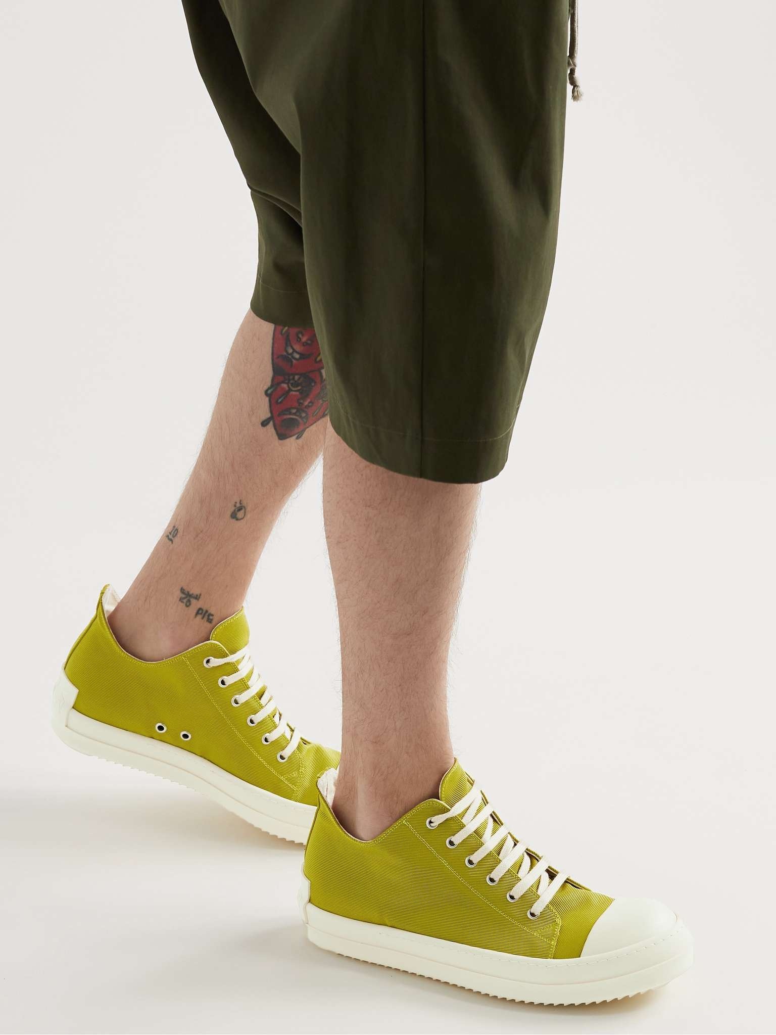 Rubber-Trimmed Faille Sneakers - 2