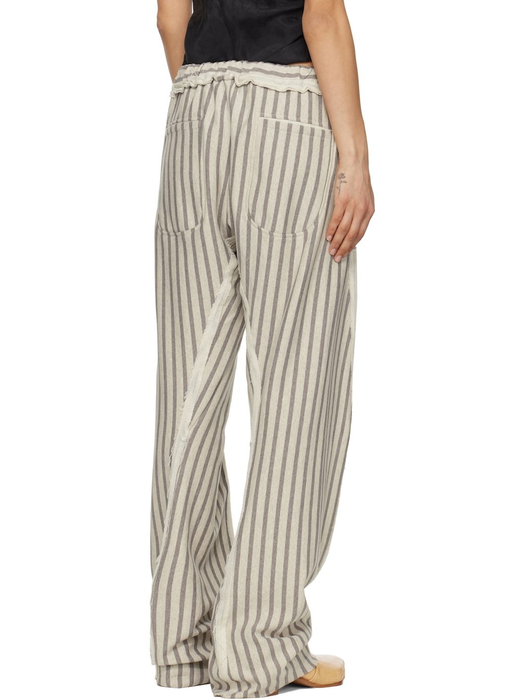 Gray Twisted Track Trousers - 3