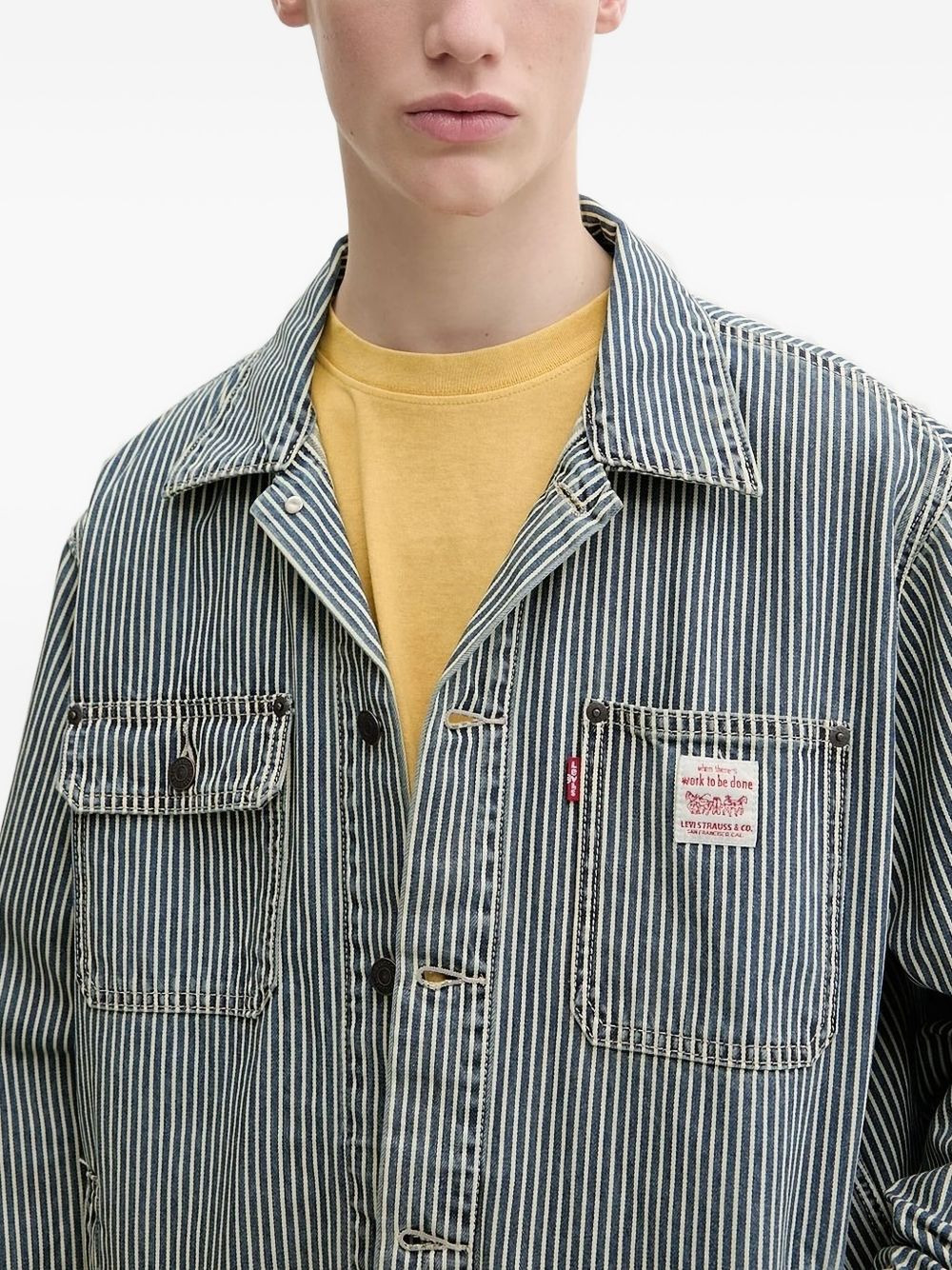 striped pocket jacket - 3
