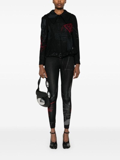 Yohji Yamamoto printed biker jacket outlook