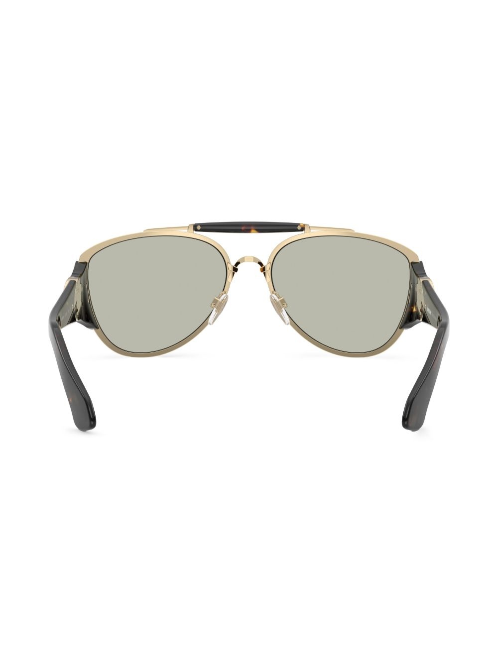 tortoise-shell pilot frame sunglasses - 4