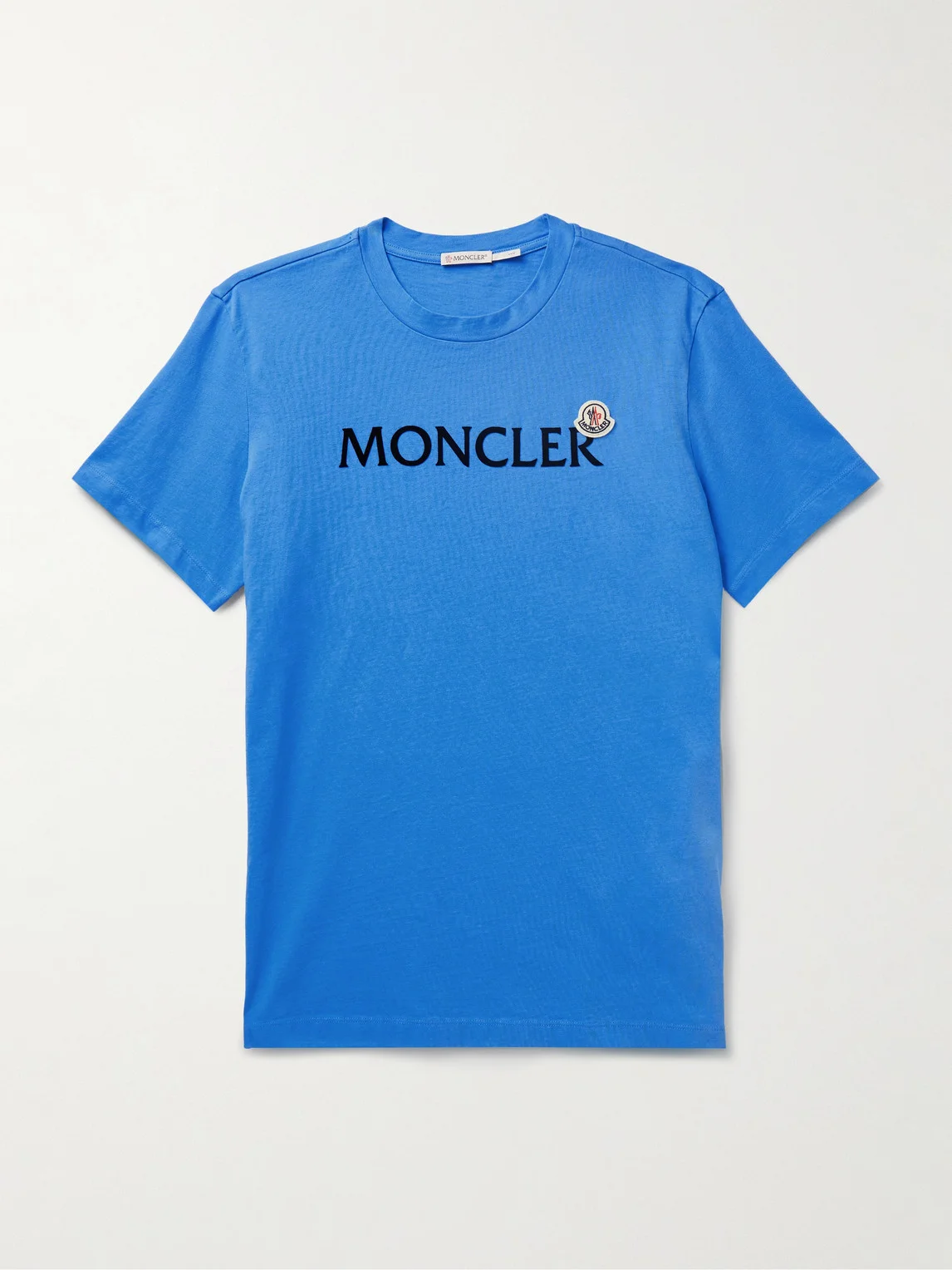 Logo-Flocked Appliquéd Cotton-Jersey T-Shirt - 1
