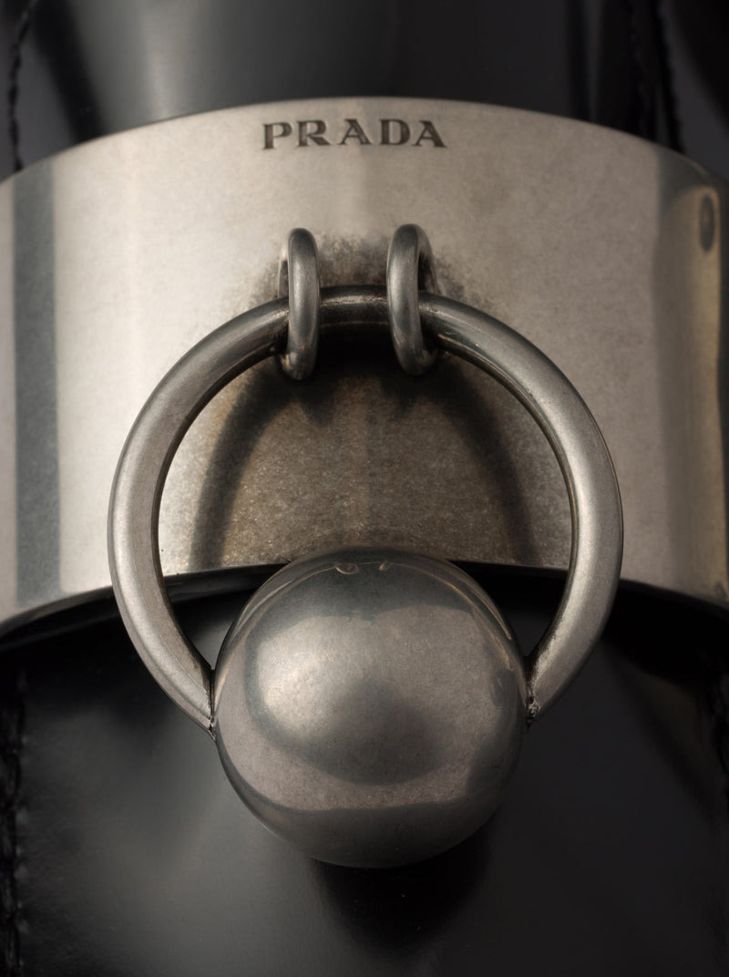 Prada Women Brushed Leather Loafers With Metal Ring - 5
