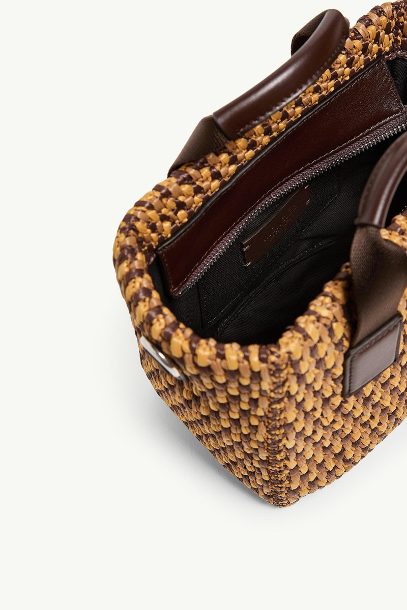 Micro Caradoc Raffia Tote Bag 5