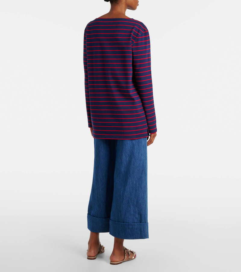Chez Valentino striped cotton jersey top 3