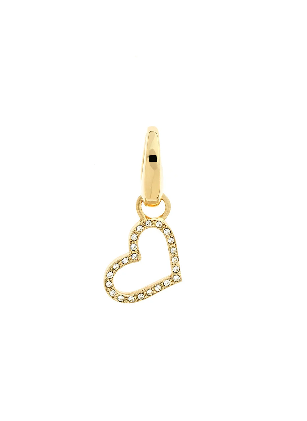 GOLD CRYSTAL HEART SHAPED CHARM - 1
