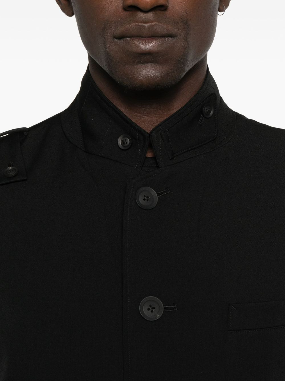 mandarin-collar buttoned jacket - 5