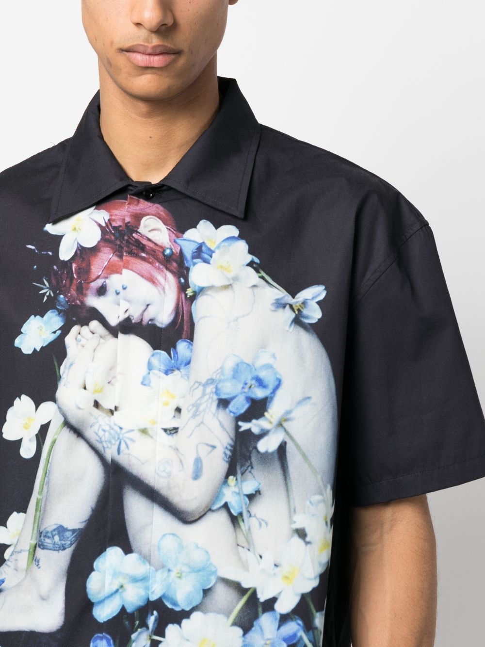 photograph-print short-sleeve shirt - 5