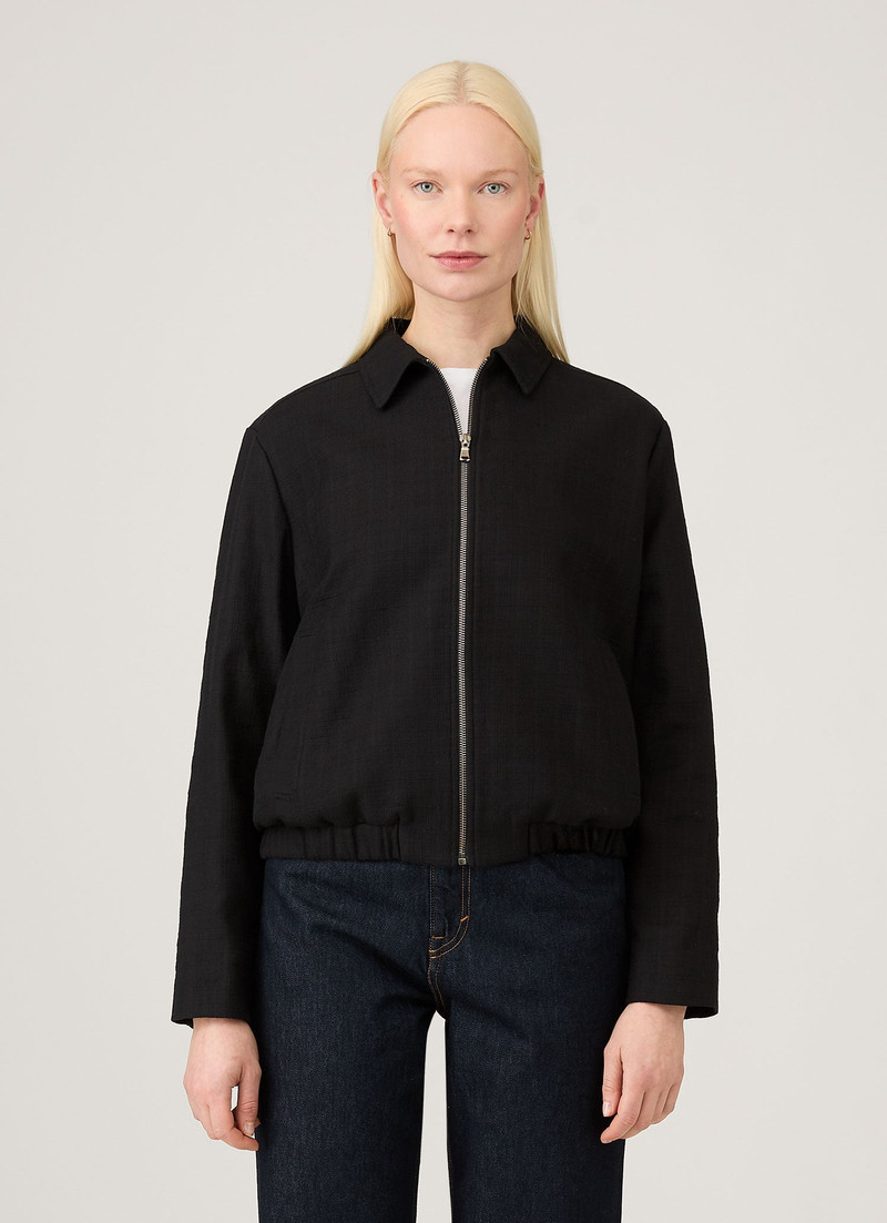 Cotton Raffia Bomber Jacket 1