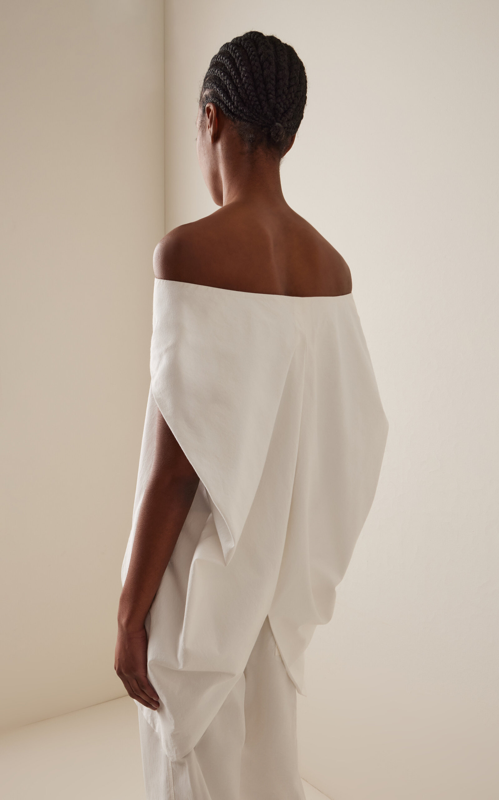 Pallenberg Off-The-Shoulder Cotton Top white - 4