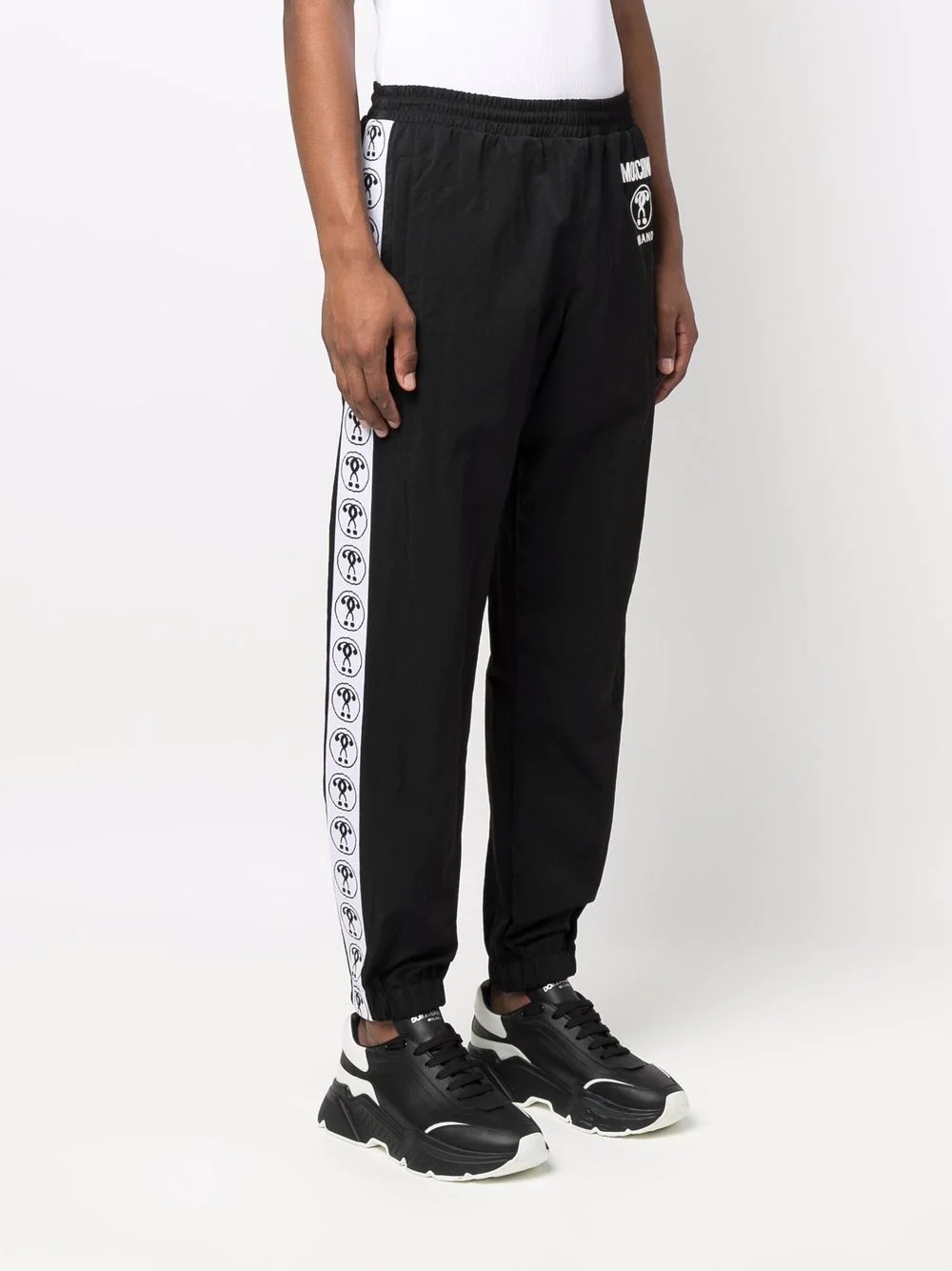 side-logo tapered trousers - 3