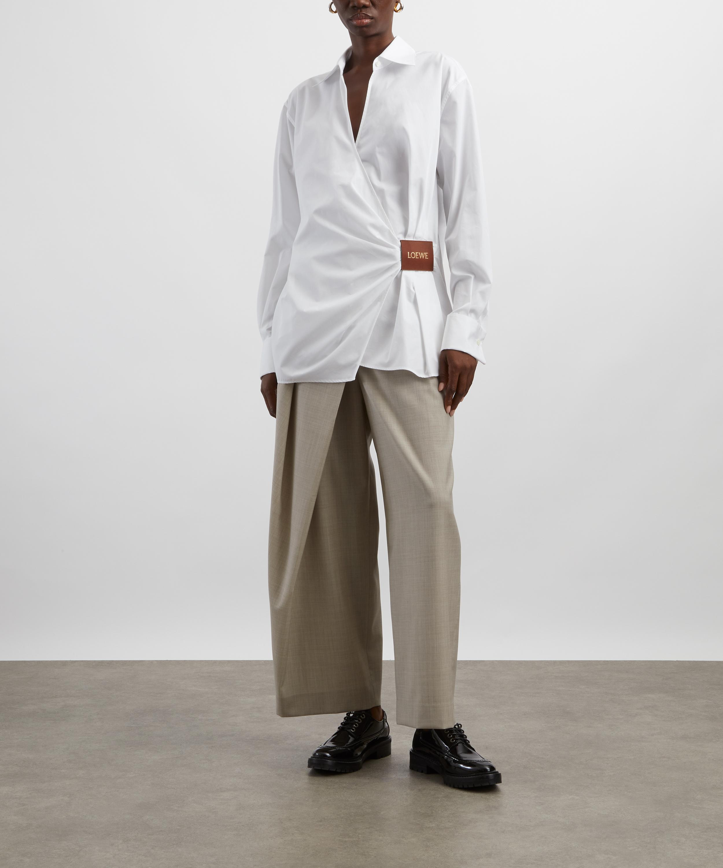 Draped Cotton Shirt - 2