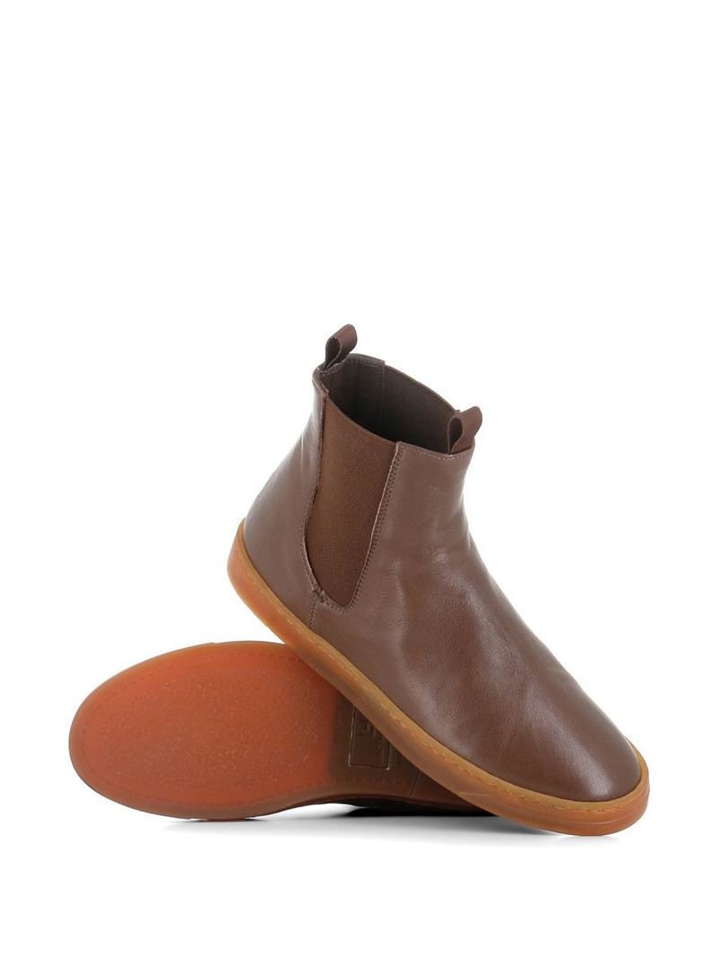 pull-tab leather boots 4