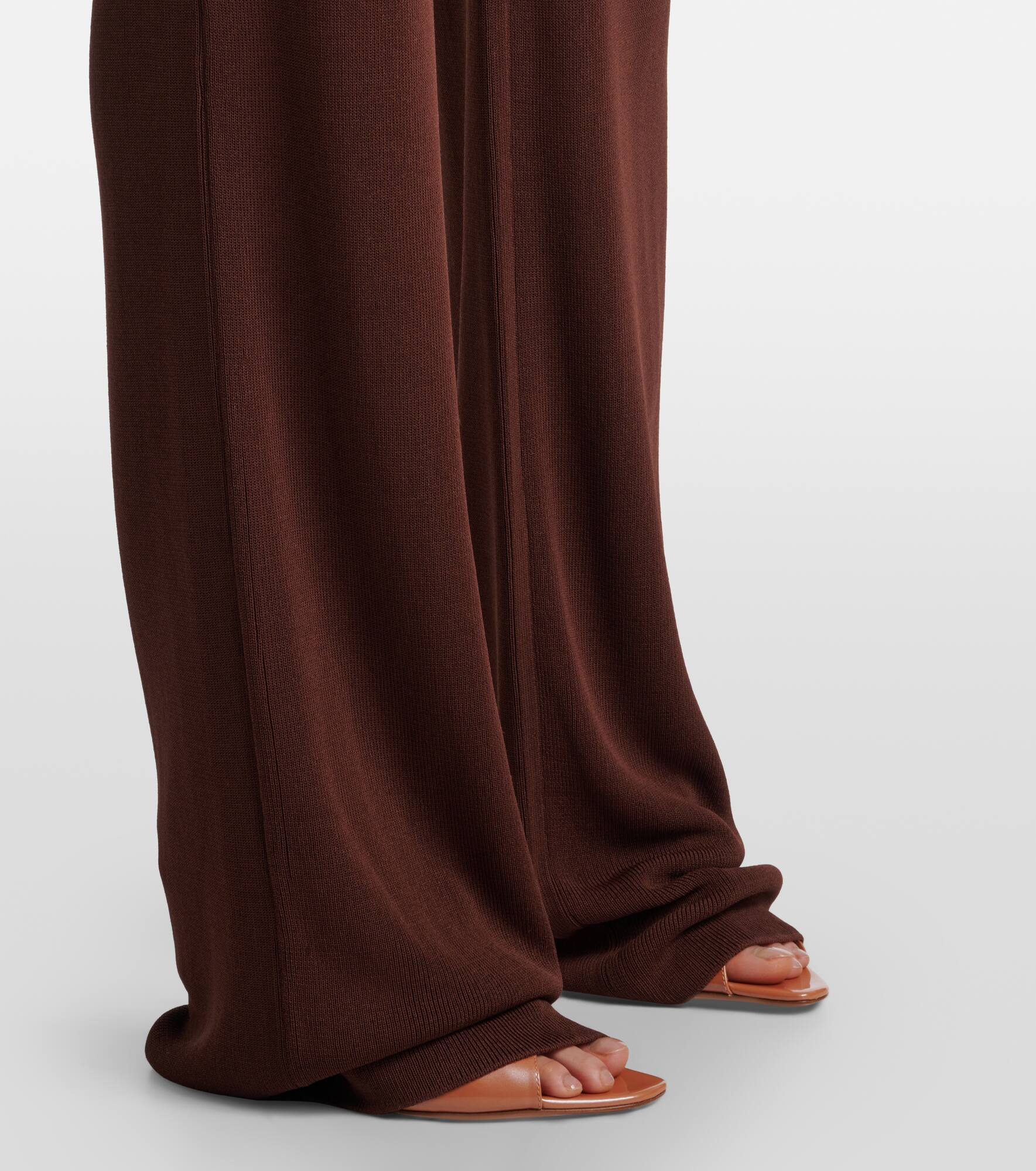 Ribbed-knit flared pants - 5
