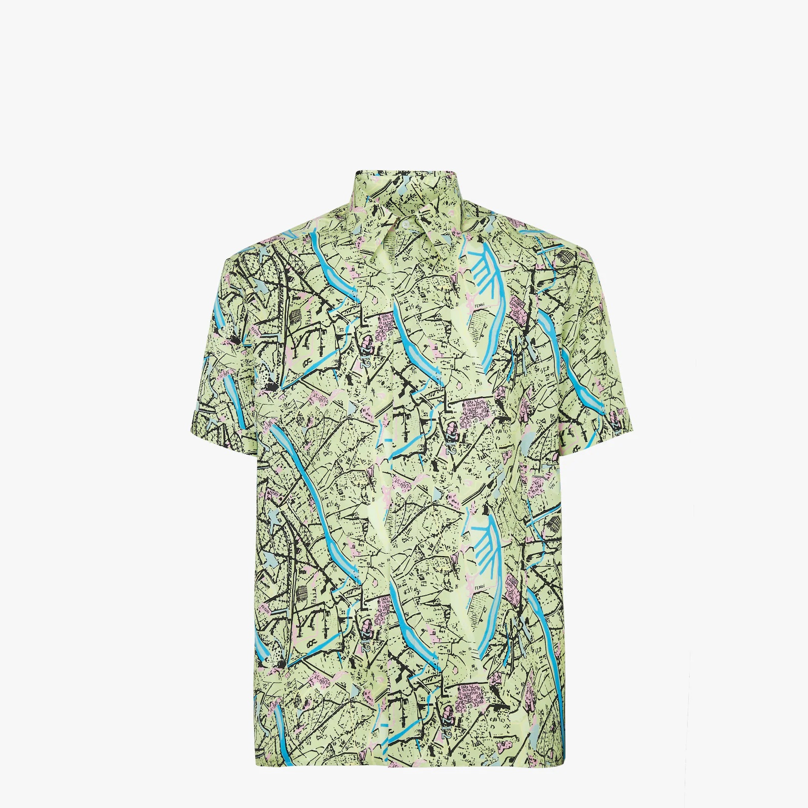 Green silk shirt - 1