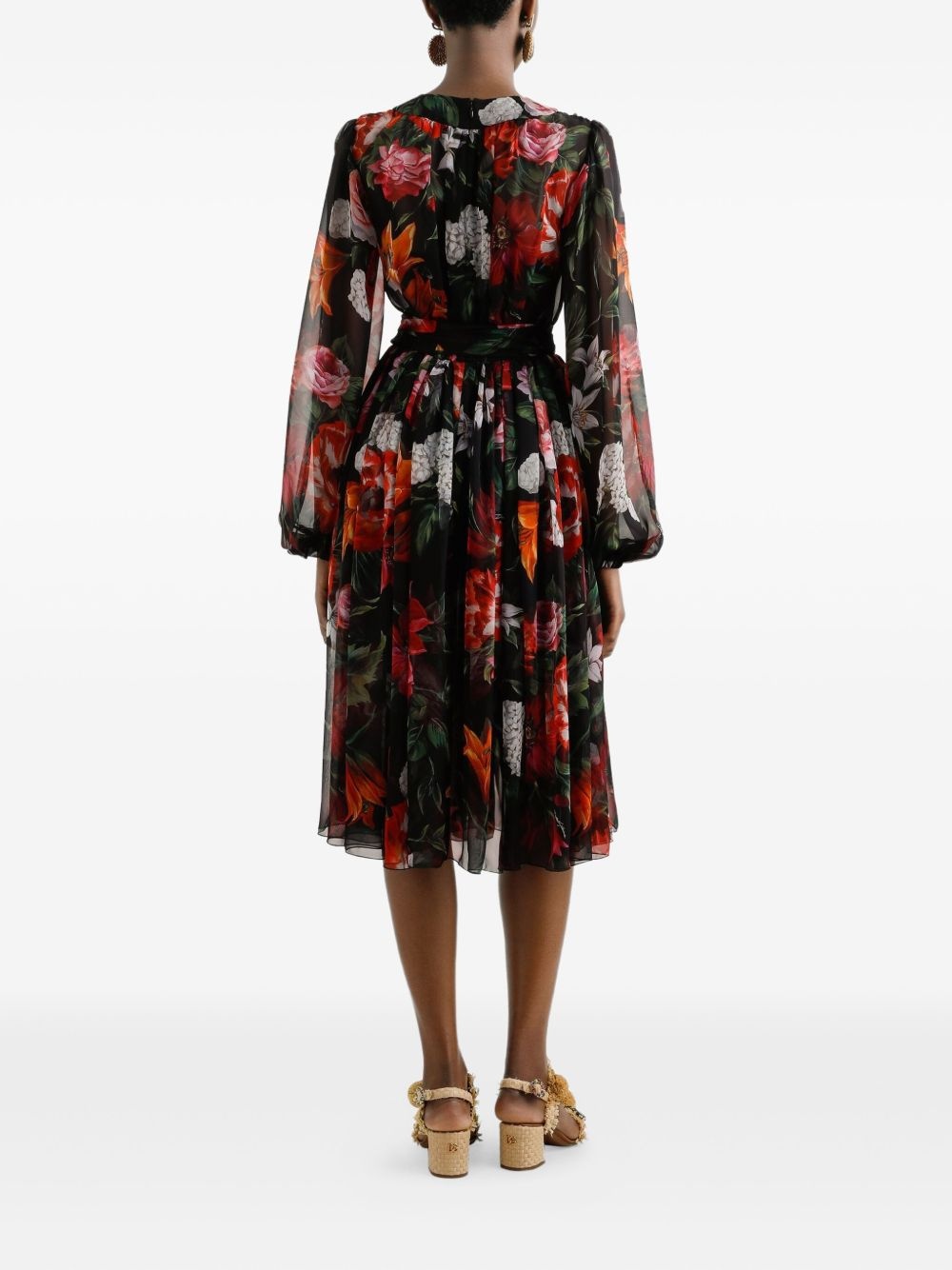 silk midi dress - 3