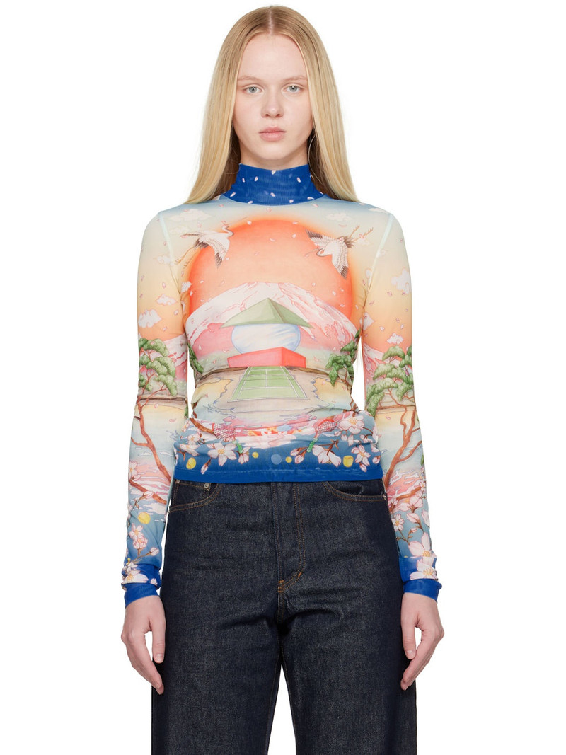 Multicolor Printed Mesh Top 1