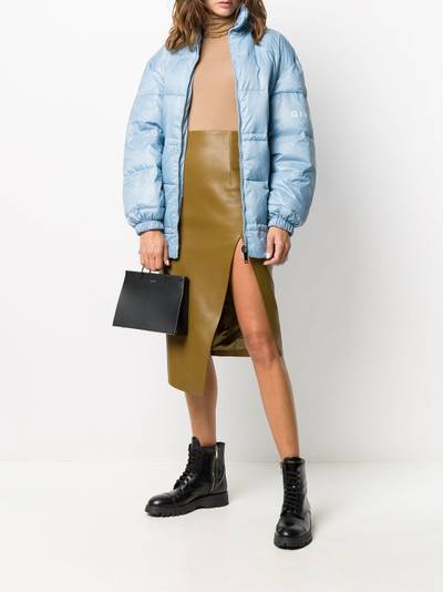 Off-White leather asymmetric pencil skirt outlook