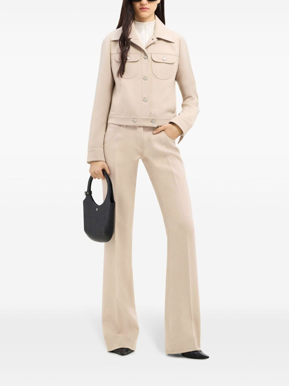Courreges Women Trucker Jacket Signature Twill - 5