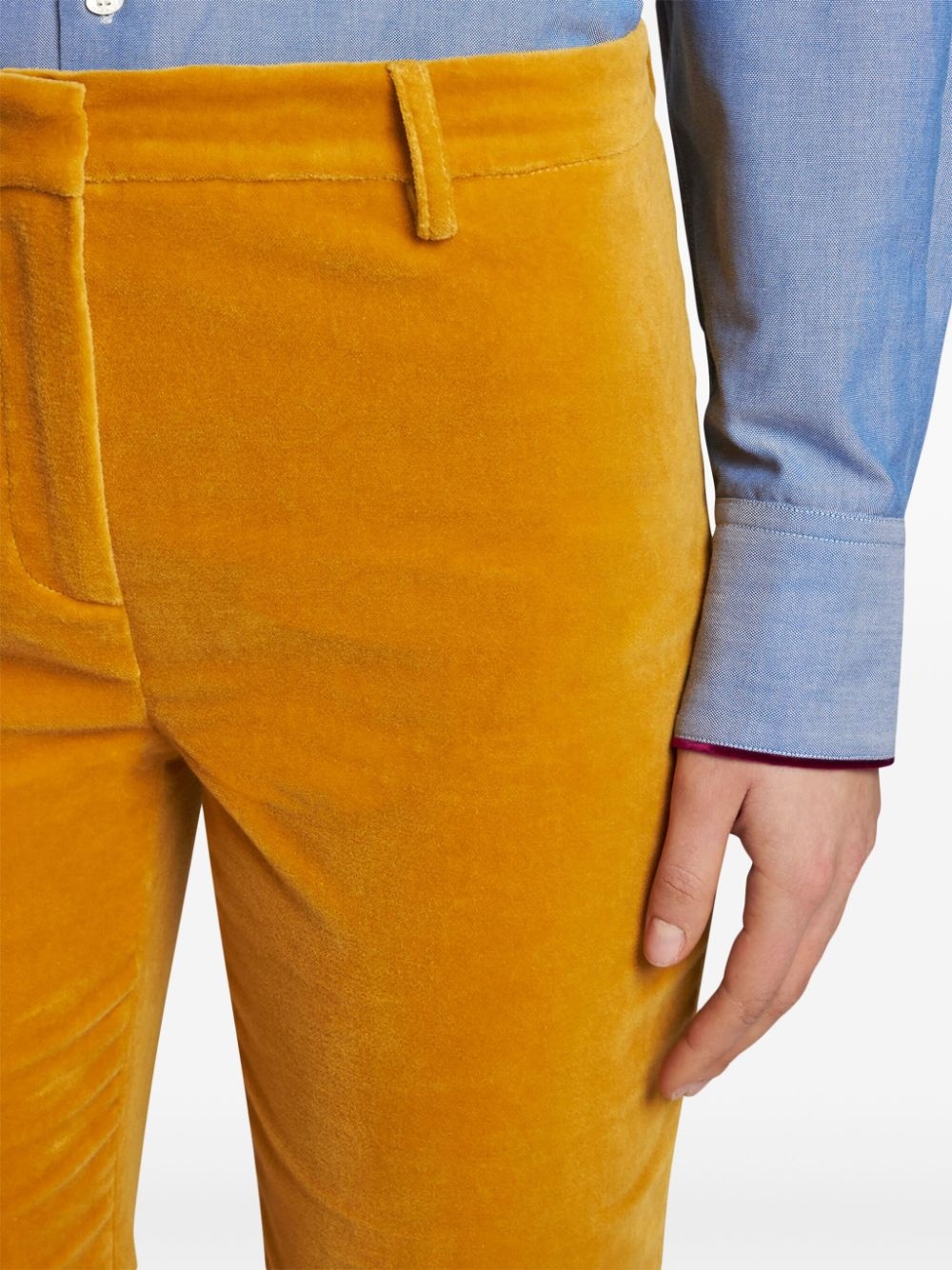 velvet flared trousers - 5