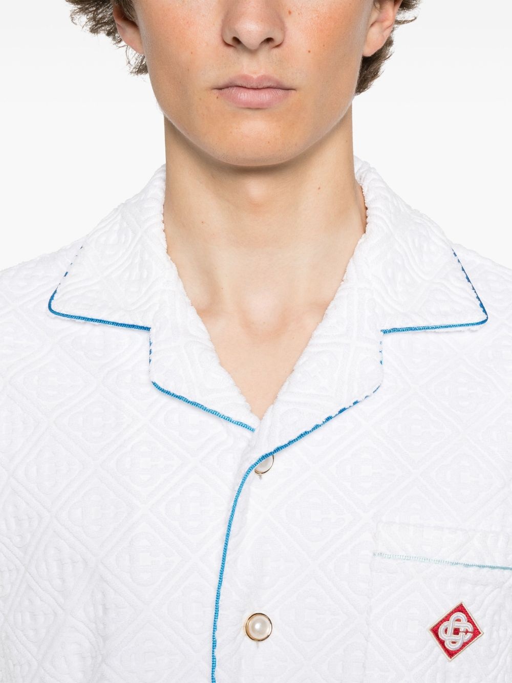 monogram towelling shirt - 5
