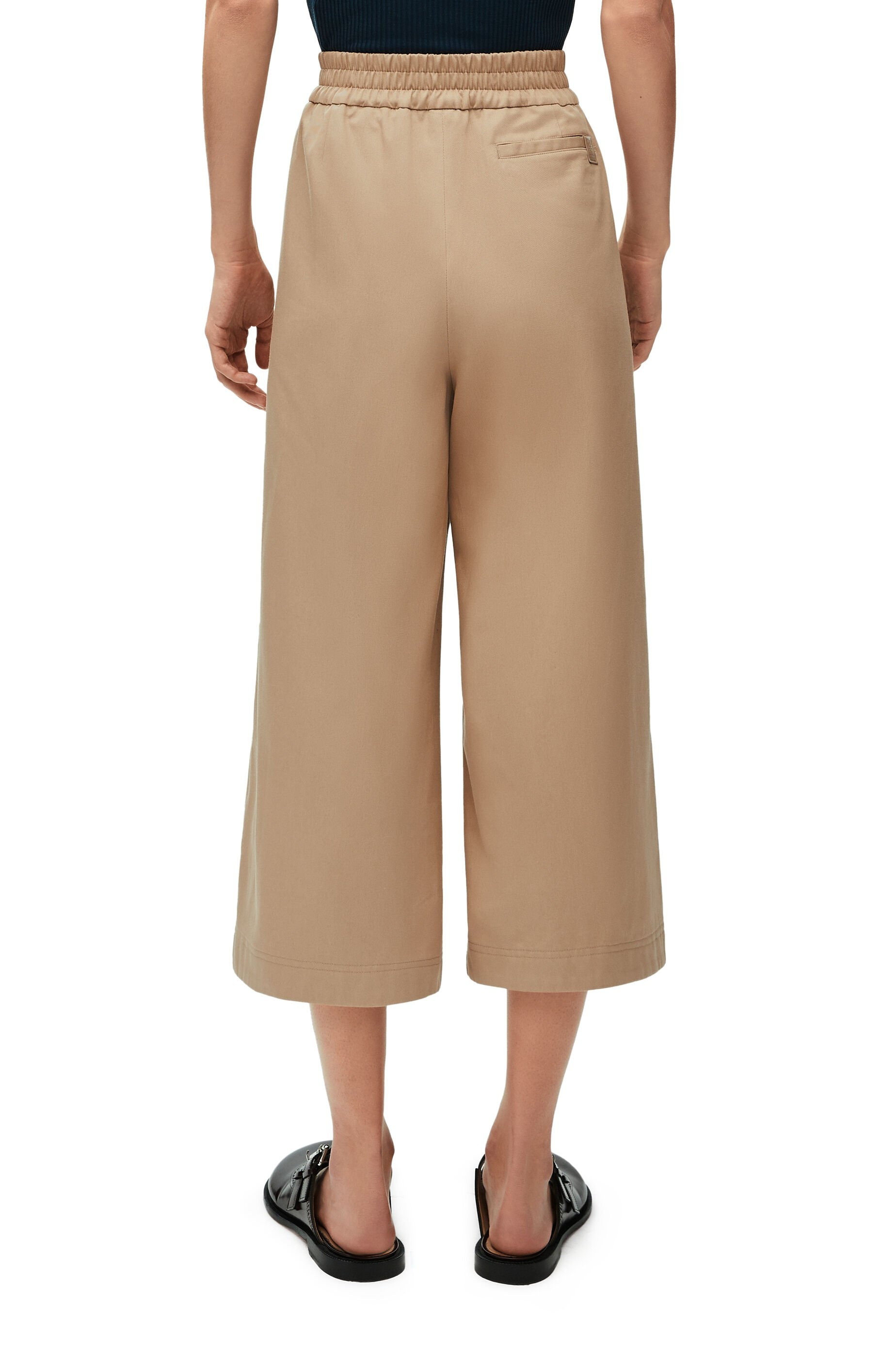 Cropped wrap trousers in cotton - 4