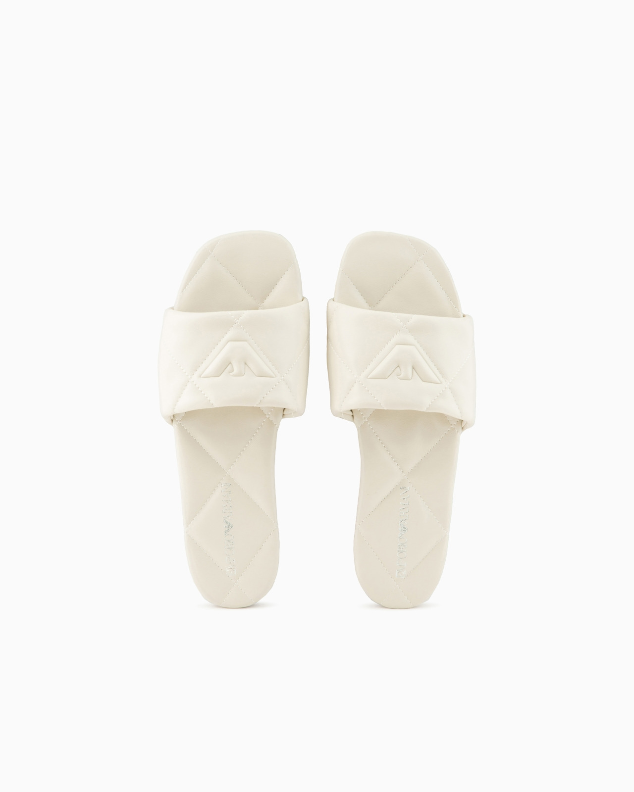 Quilted nappa-leather effect sandals with eagle - 3