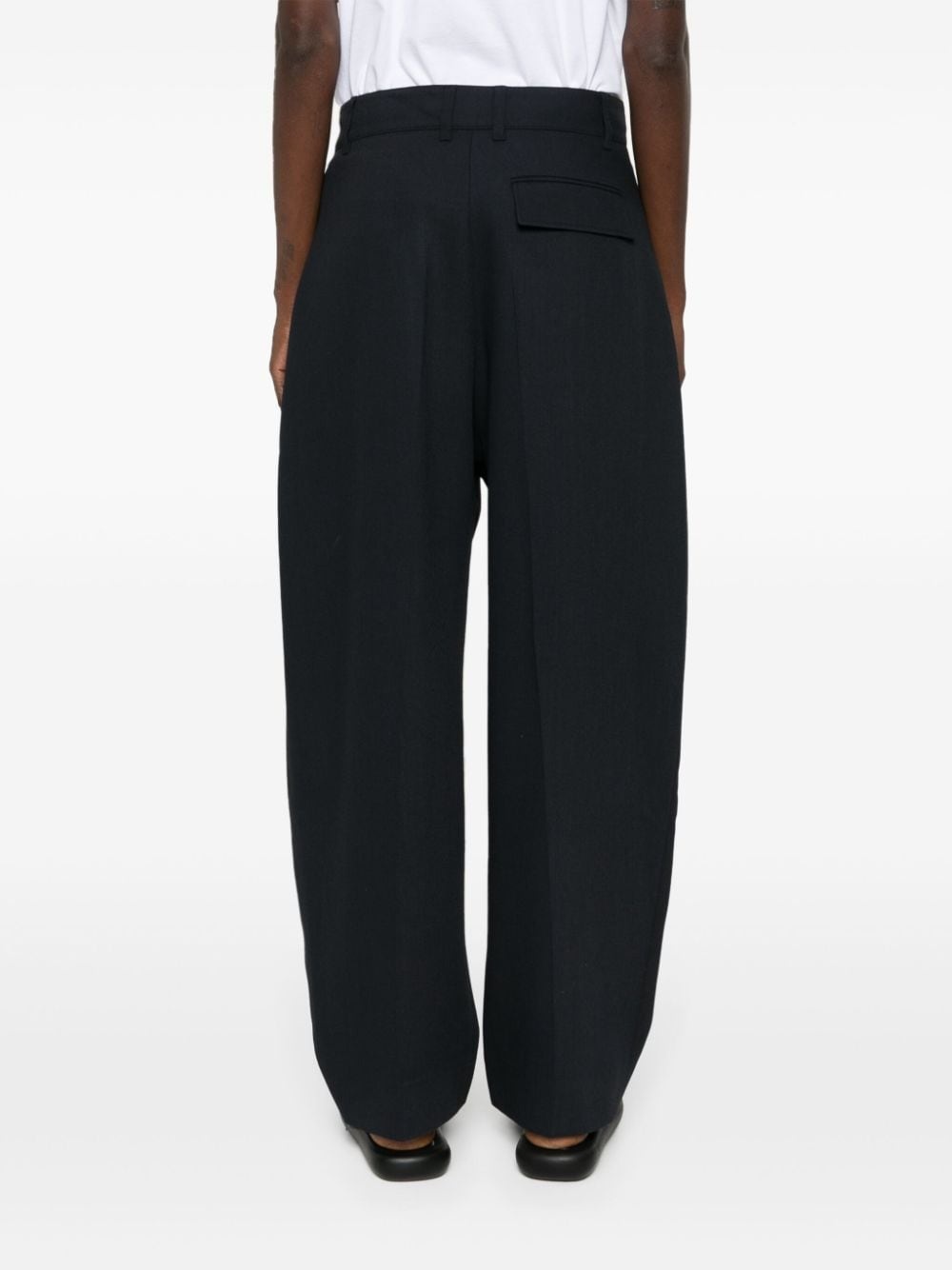 twill palazzo pants - 4