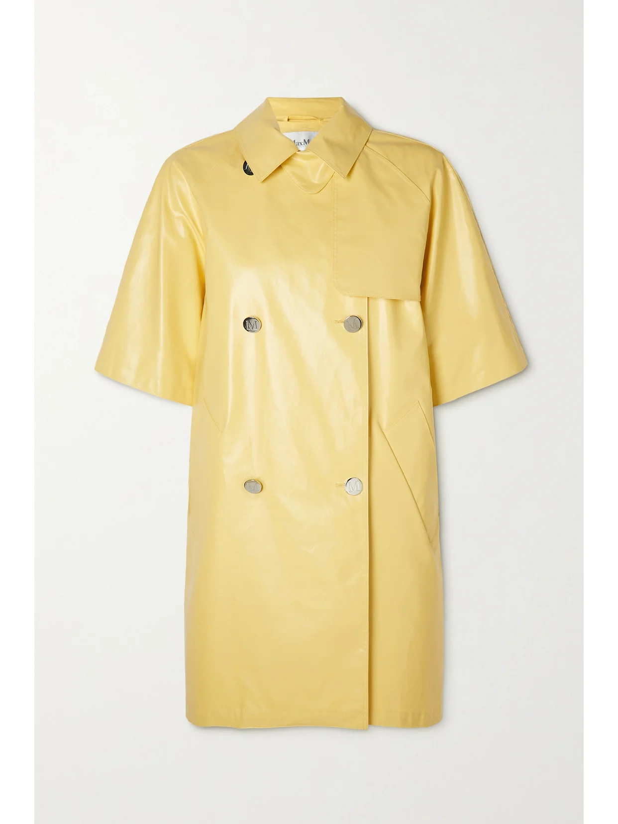 Tondo Double-breasted Coated-cotton Coat - 1