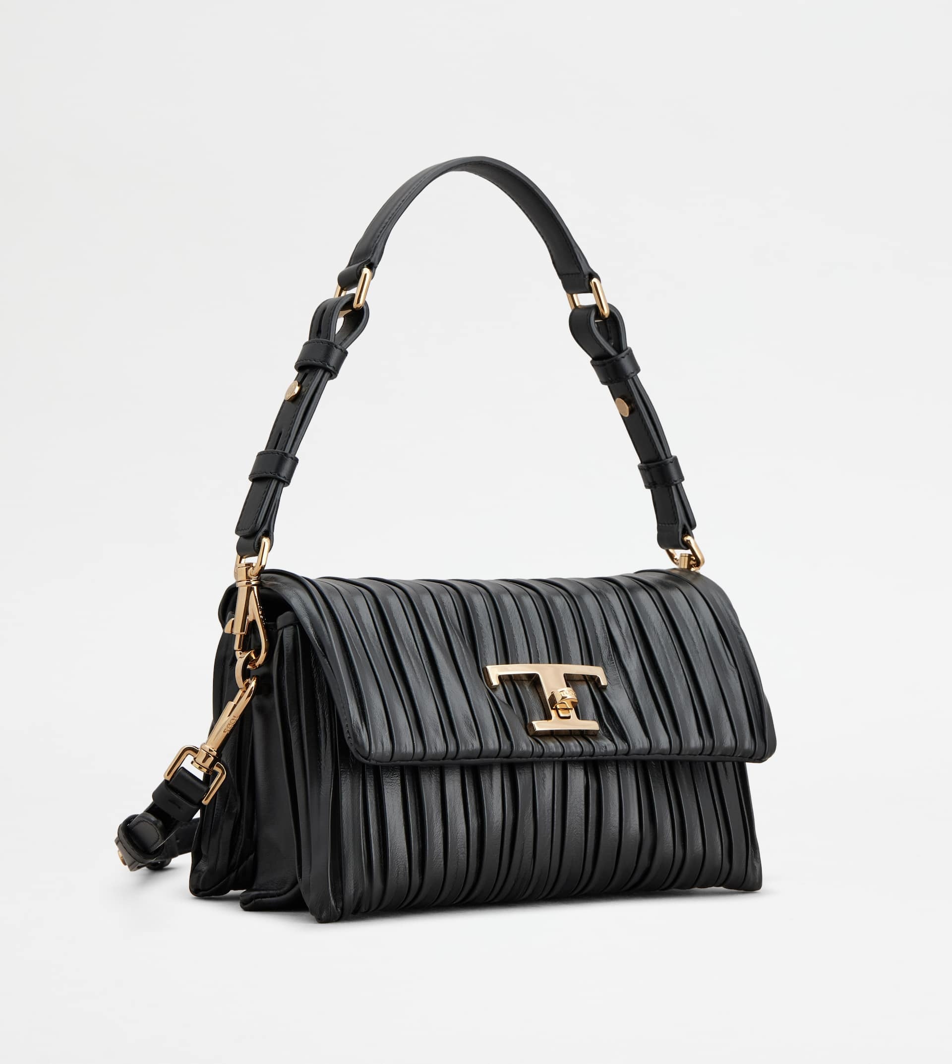 T TIMELESS FLAP BAG IN LEATHER MINI - BLACK - 6