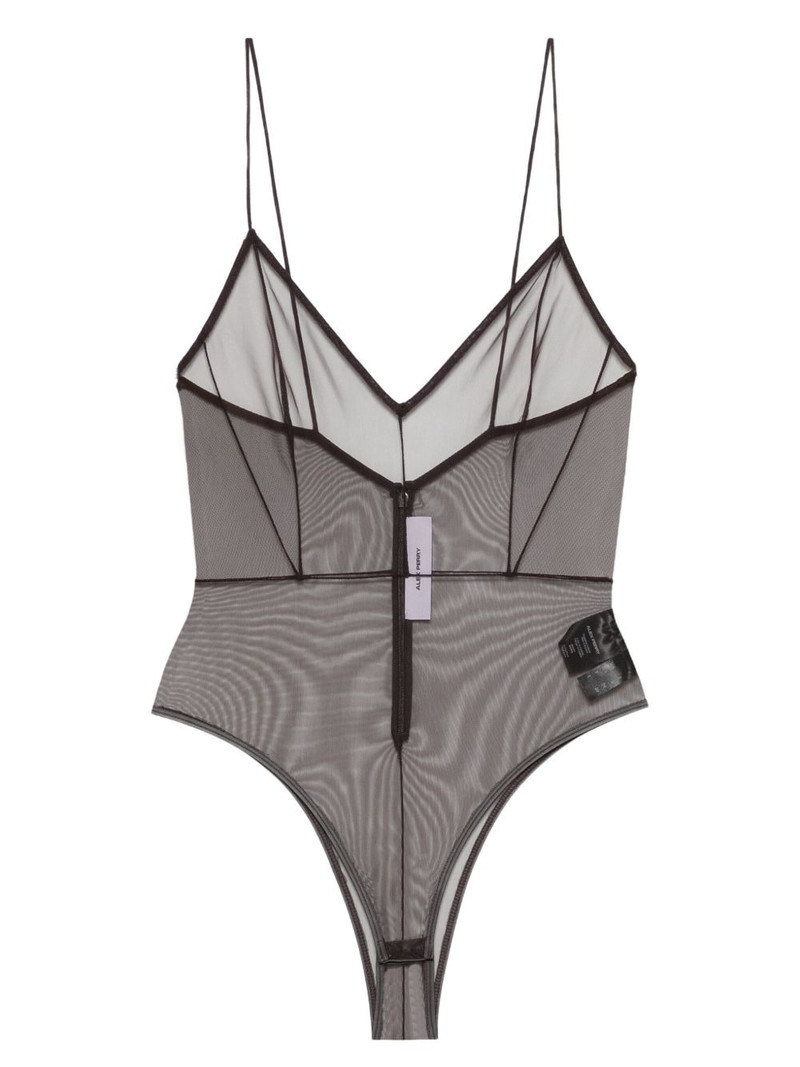 V-neck zip bodysuit 1