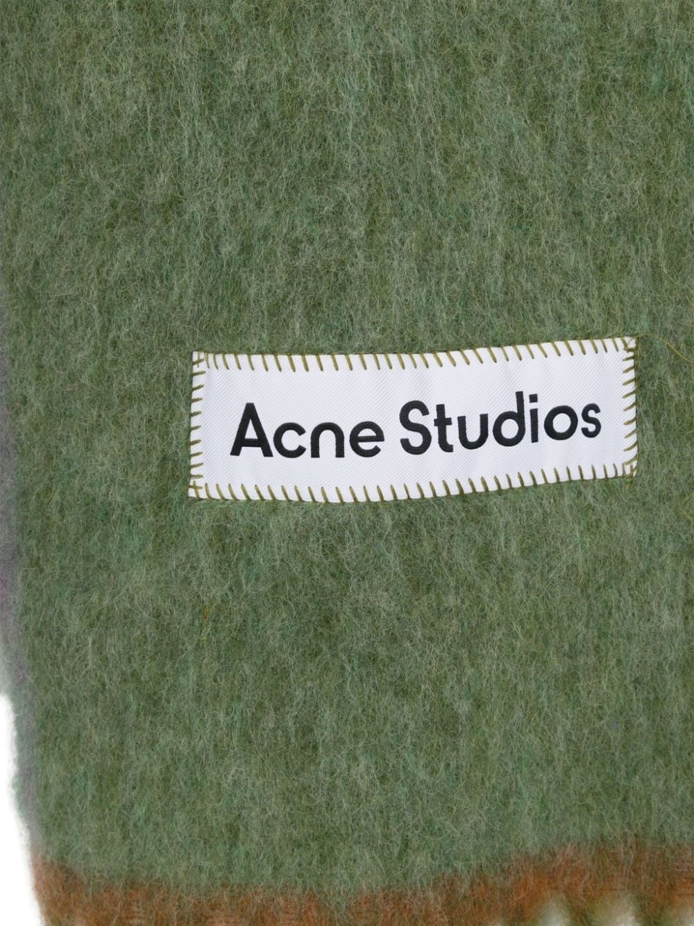logo-appliquÃ© contrasting-trim scarf - 2
