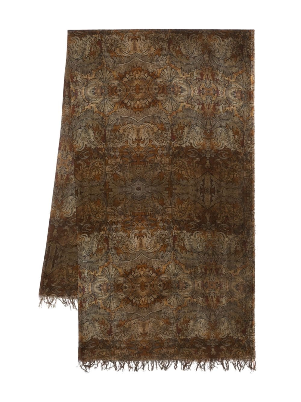 baroque-print scarf - 1