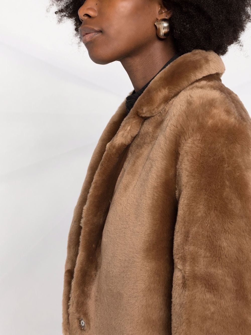 reversible lambskin coat - 5