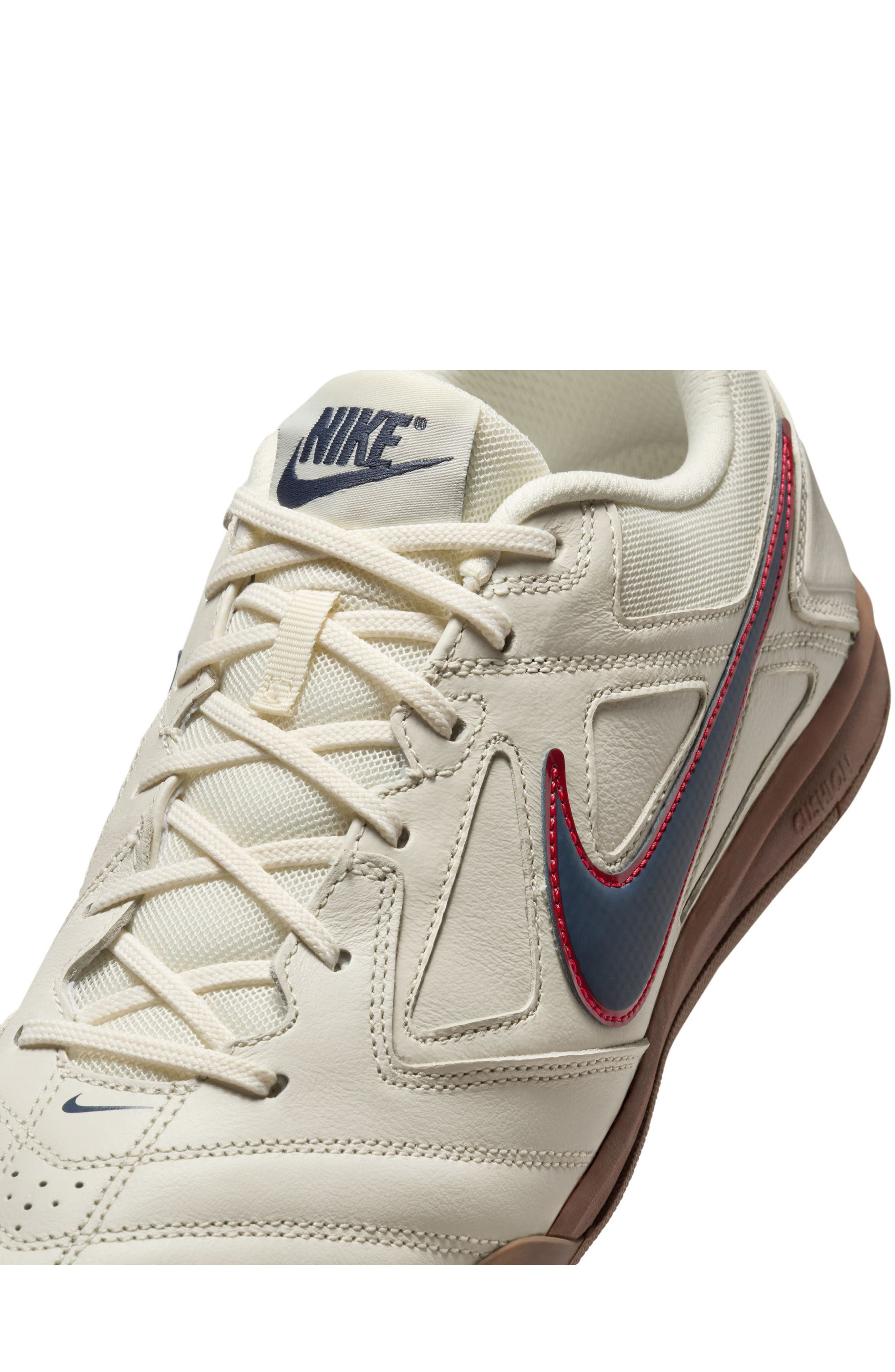 Nike Gato Soccer Sneaker in Pale Ivory/Thunder Blue/Red at Nordstrom - 8