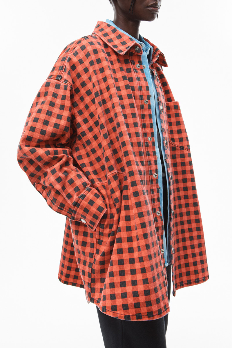 OVERSIZED SHIRT JACKET IN GINGHAM DENIM 6