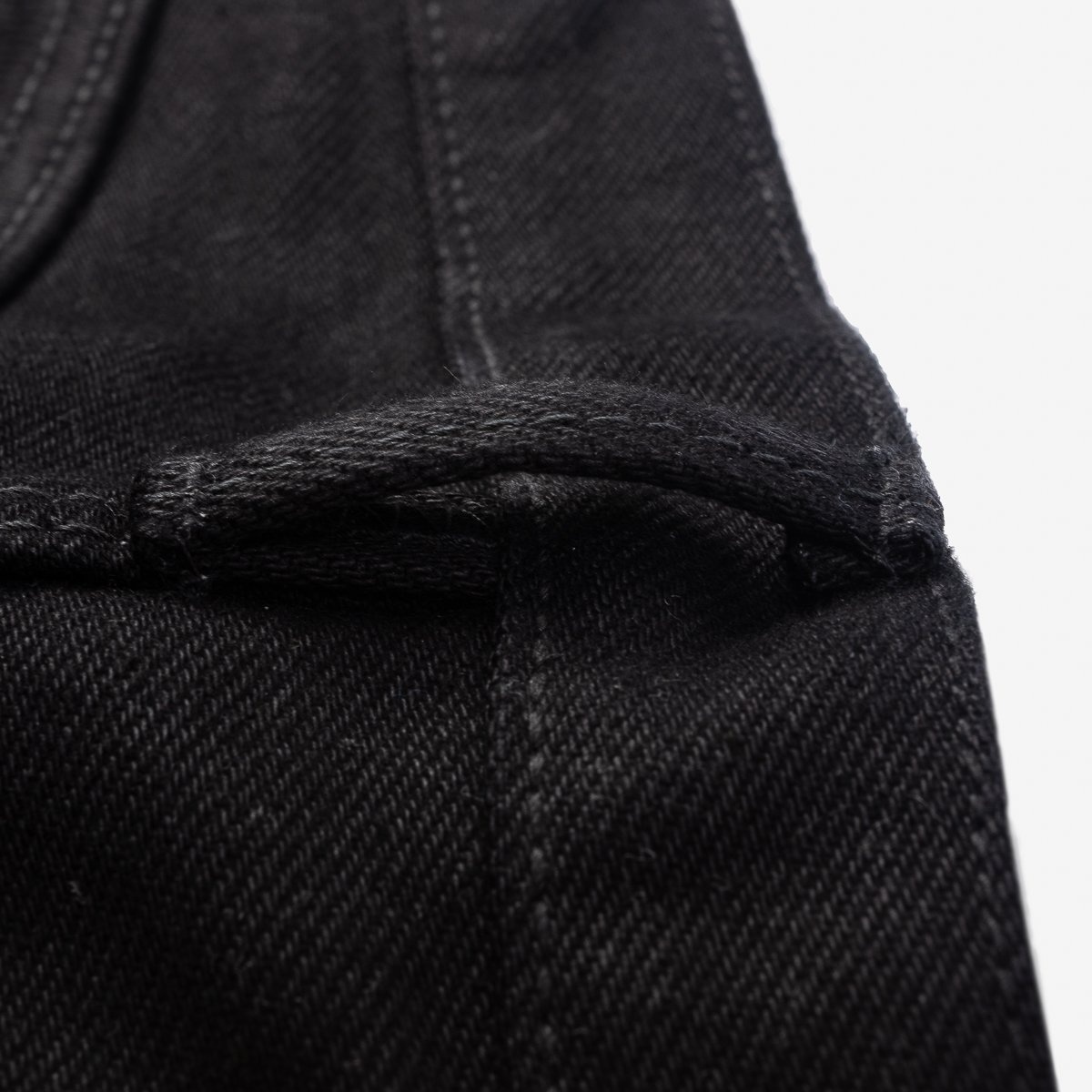 IH-888S-SBG 21oz Selvedge Denim Medium/High Rise Tapered Cut Jeans -  Superblack (Fades To Grey) - 13