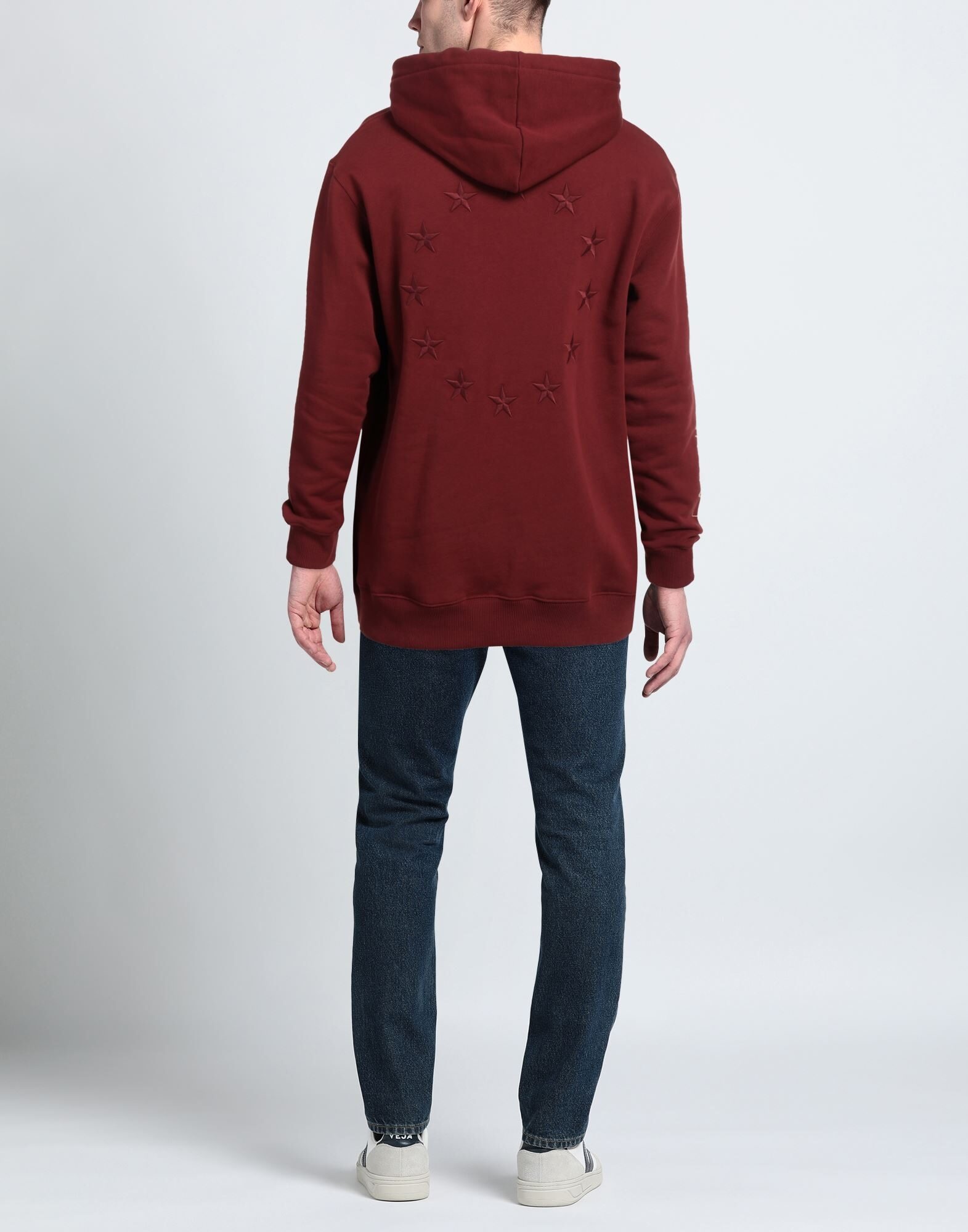 Brick red Men's Hooded Sweatshirt - 3