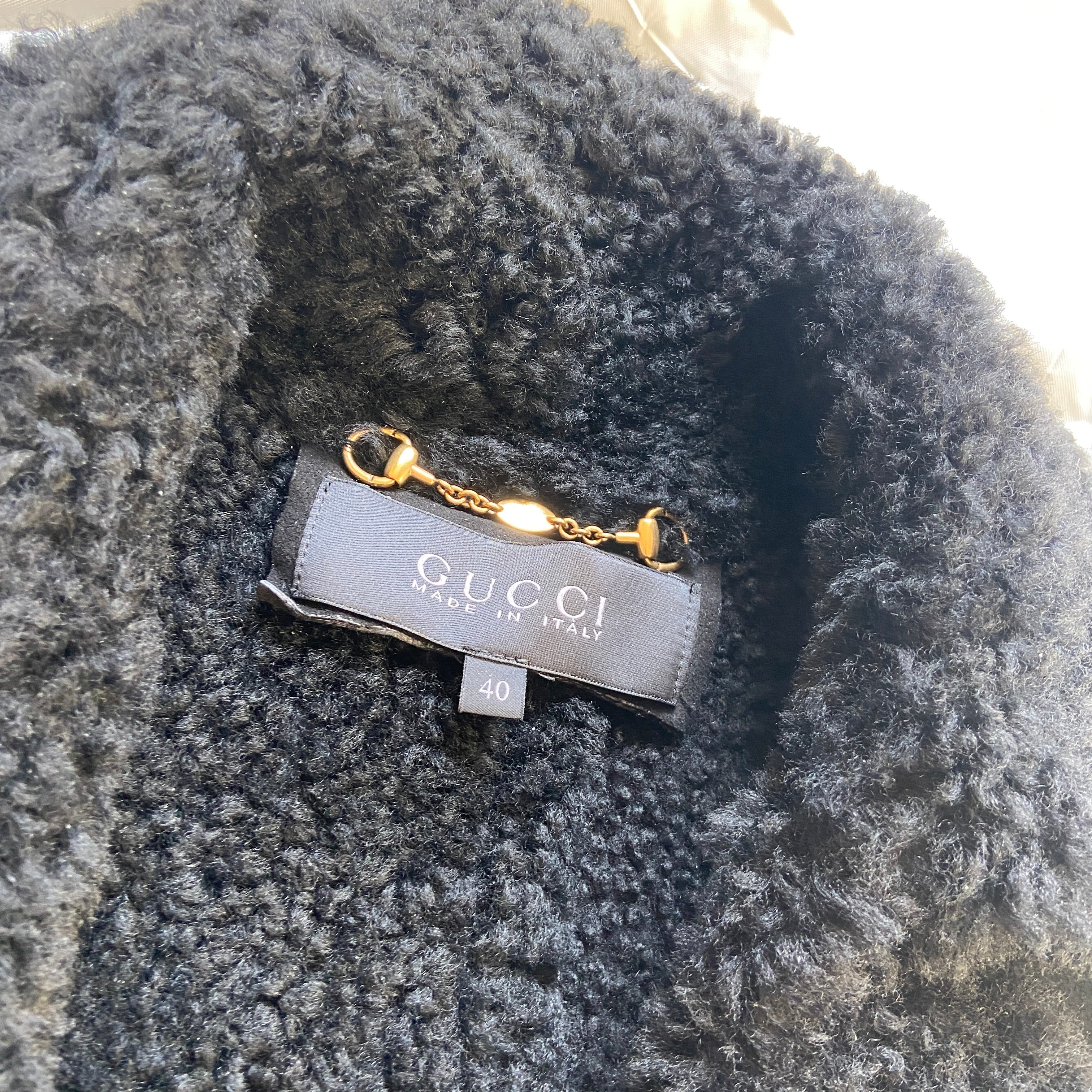 Gucci sheep shearling leather jacket 40 - 6
