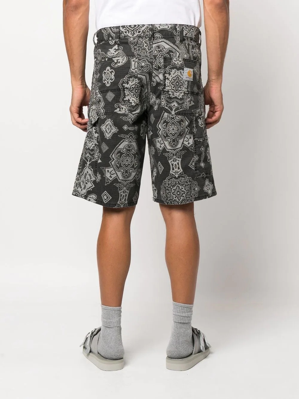 Single Knee bandana-print shorts - 4