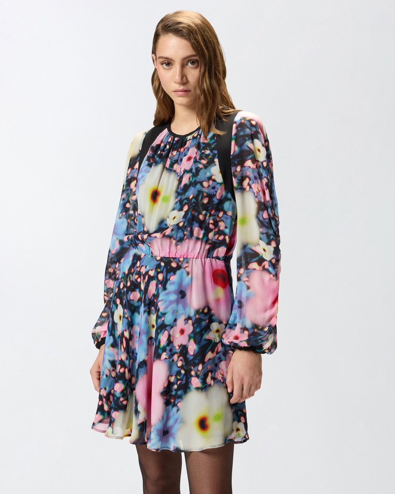 PINKO SHORT FLORAL GEORGETTE DRESS outlook