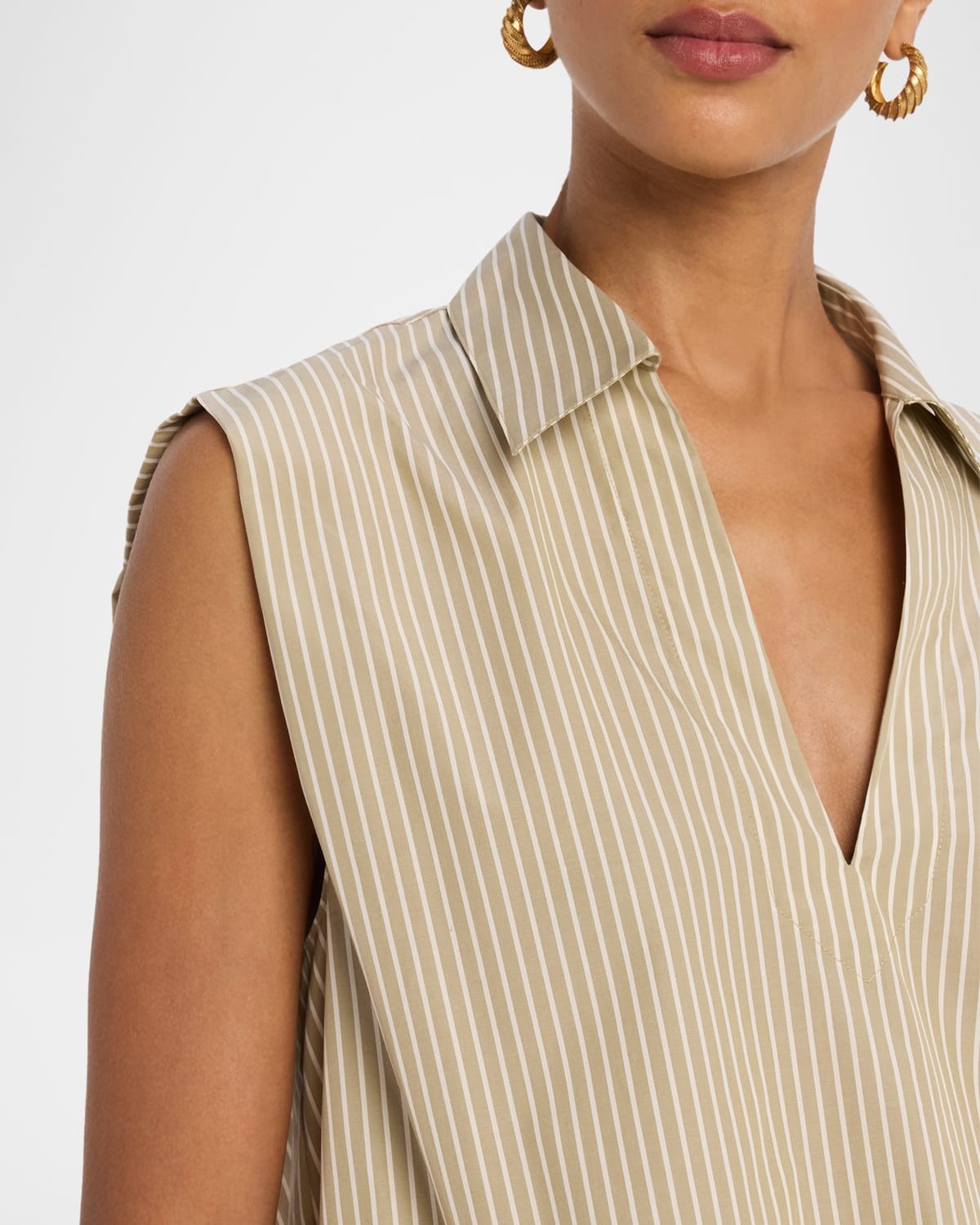 Fiona Stripe Sleeveless Top - 8