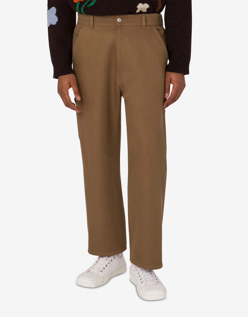 Moschino DOUBLE COTTON TRICOTINE PANTS outlook