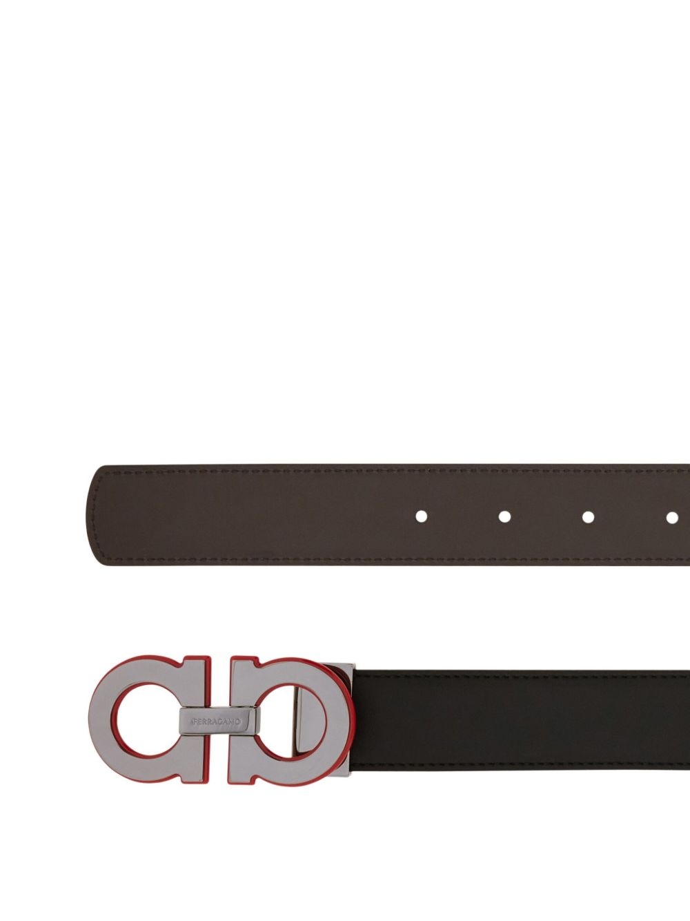 Gancini leather belt - 2