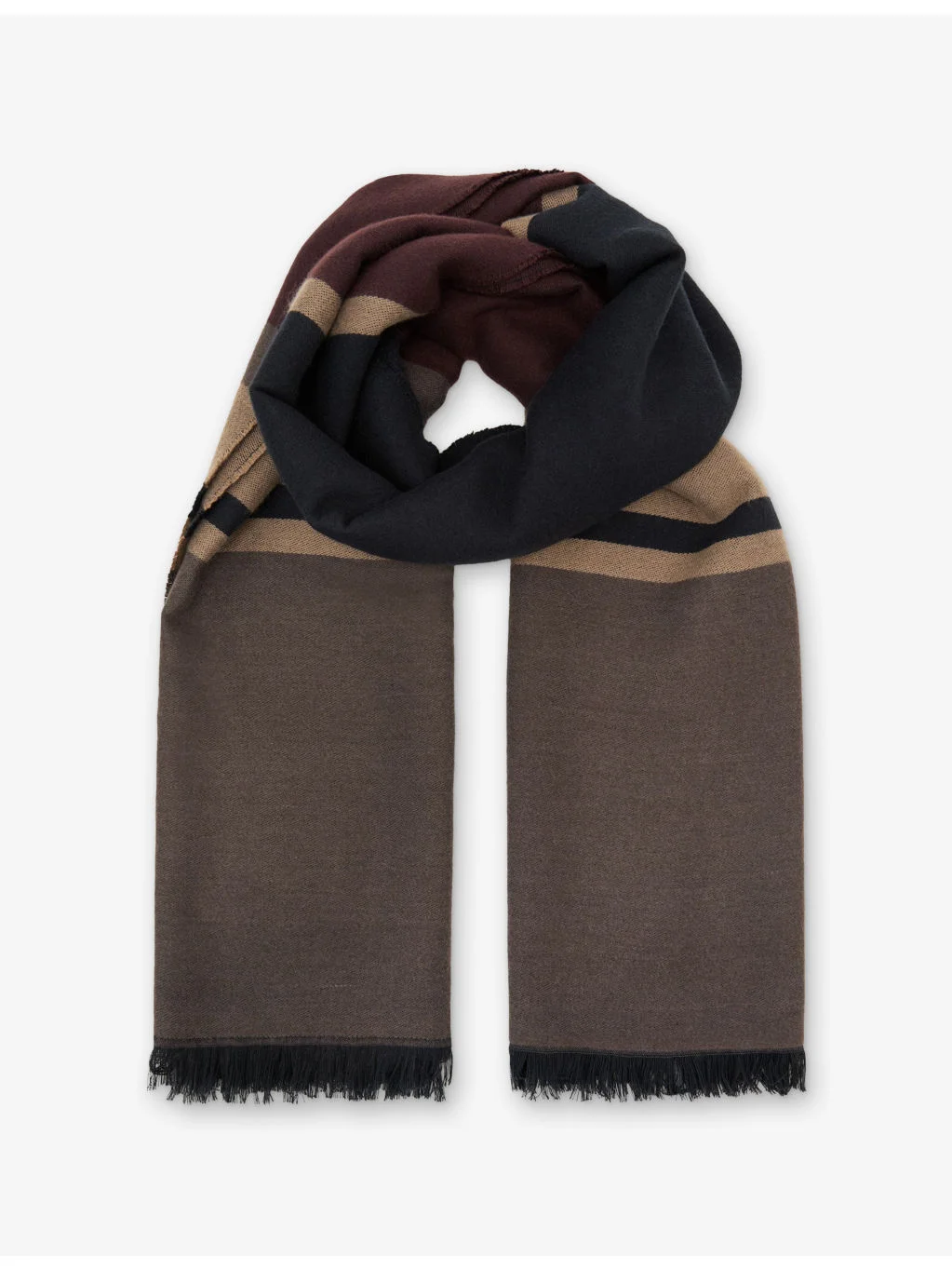 Cynthia Striped Woven Scarf - 1