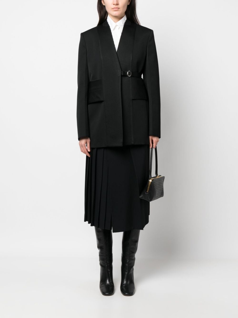 asymmetric wool blazer - 2