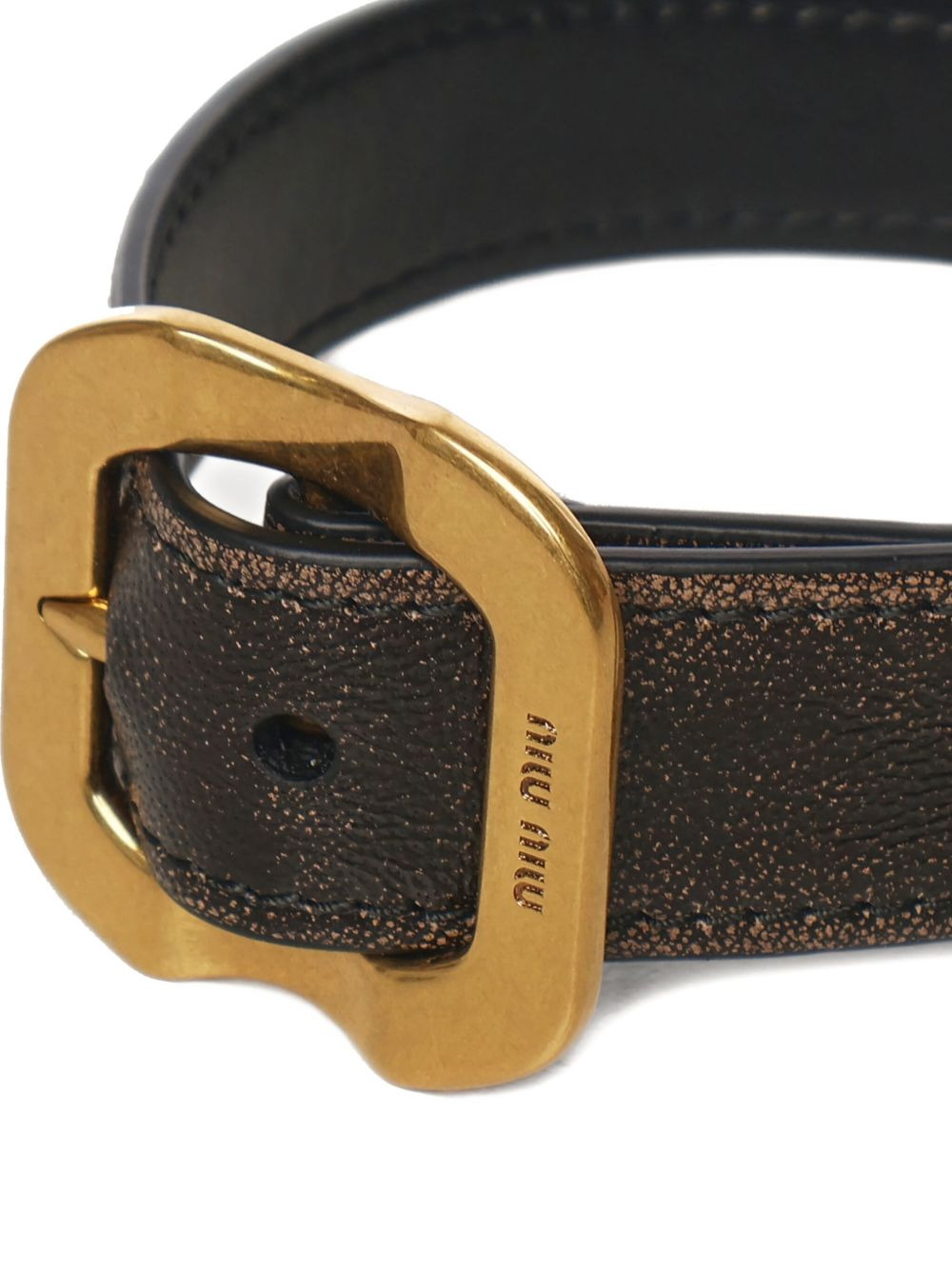 buckled leather bracelet - 4
