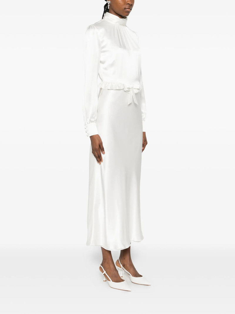 Alessandra Rich High-neck Ruffled Silk Midi Dress 4