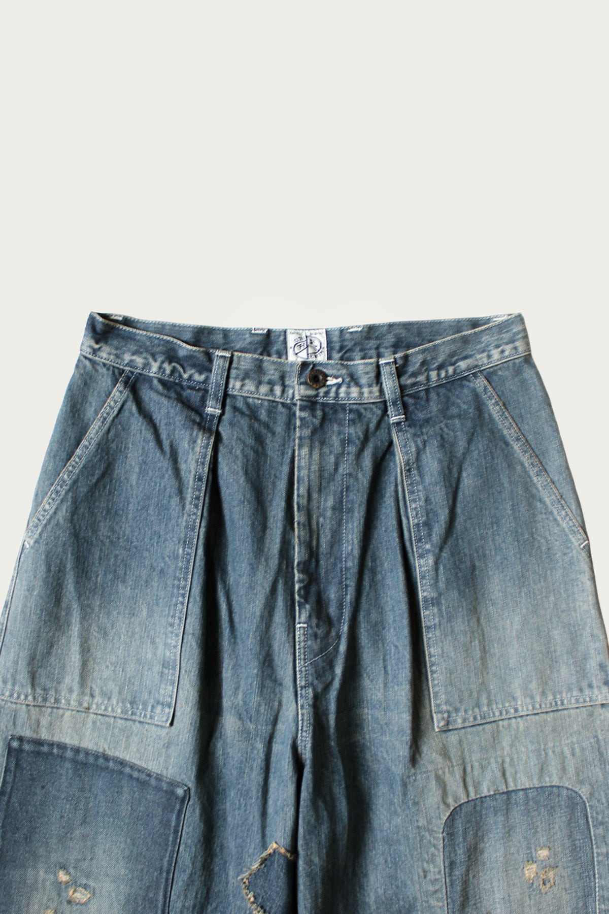 14oz Denim FATIGUE Baggy Pants (RUSHFIELD Remake) - Indigo - 5